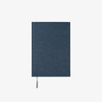 Blue notebook on a white background