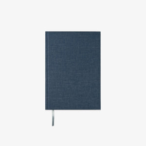 Blue notebook on a white background