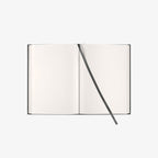Open notebook with a ribbon bookmark