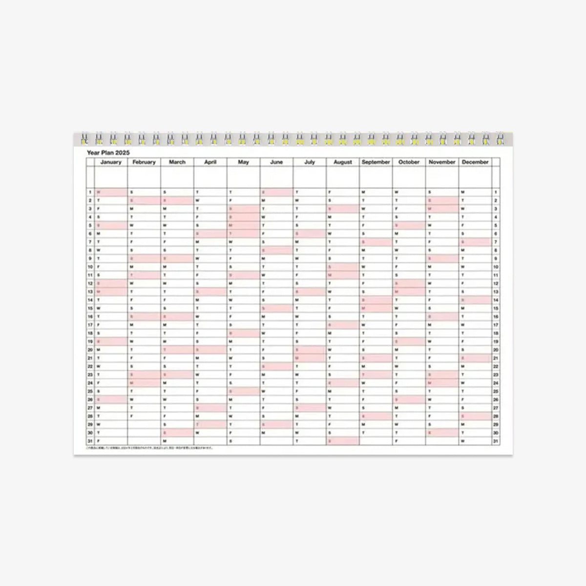 NOTEBOOK CALENDAR 2025 // IVORY