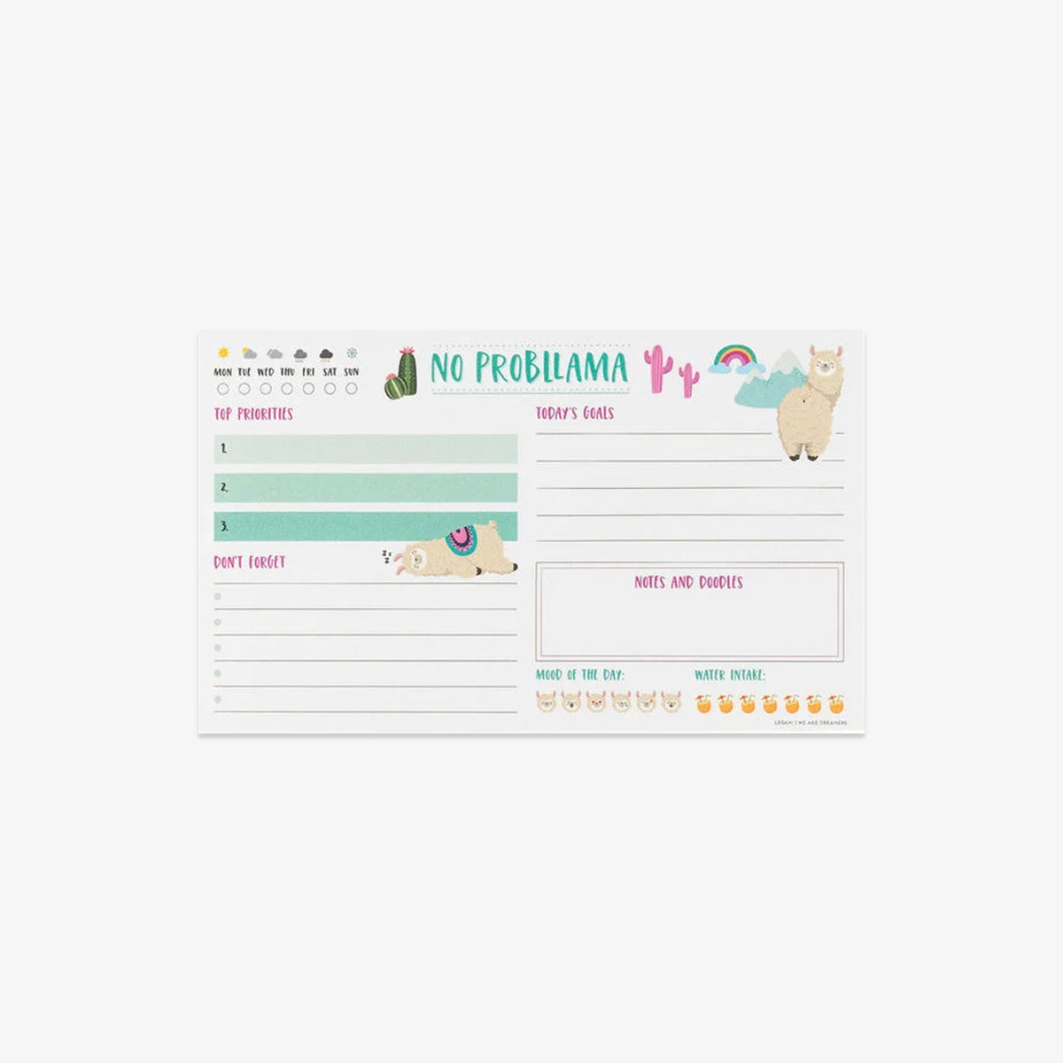 DAILY PLANNER NOTEPAD // LLAMA