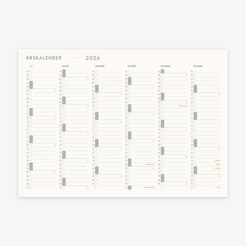 A3 KALENDER 2026 (DANISH)