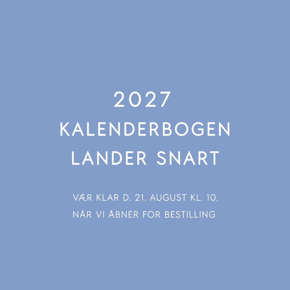 KALENDERBOG 2027 // DANISH