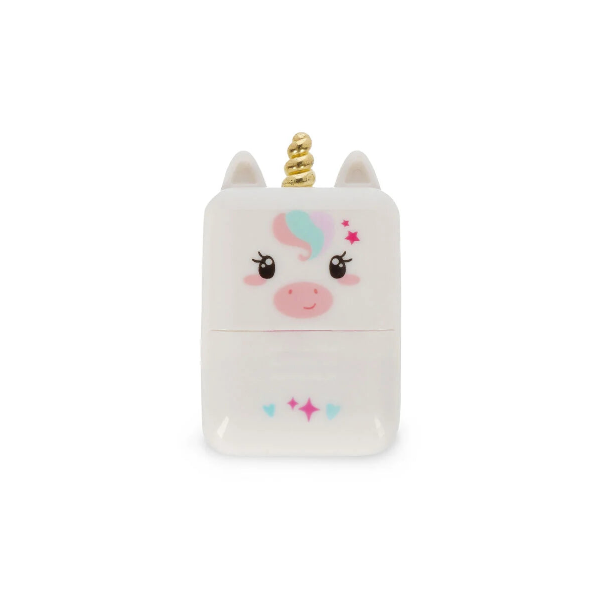 Unicorn-shaped roller stamp on a white background