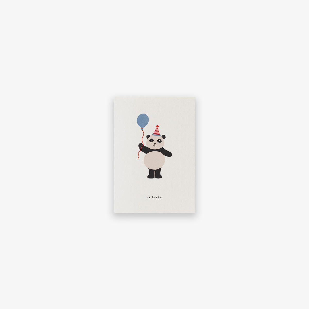 SMALL GREETING CARD // PANDA (DANISH)