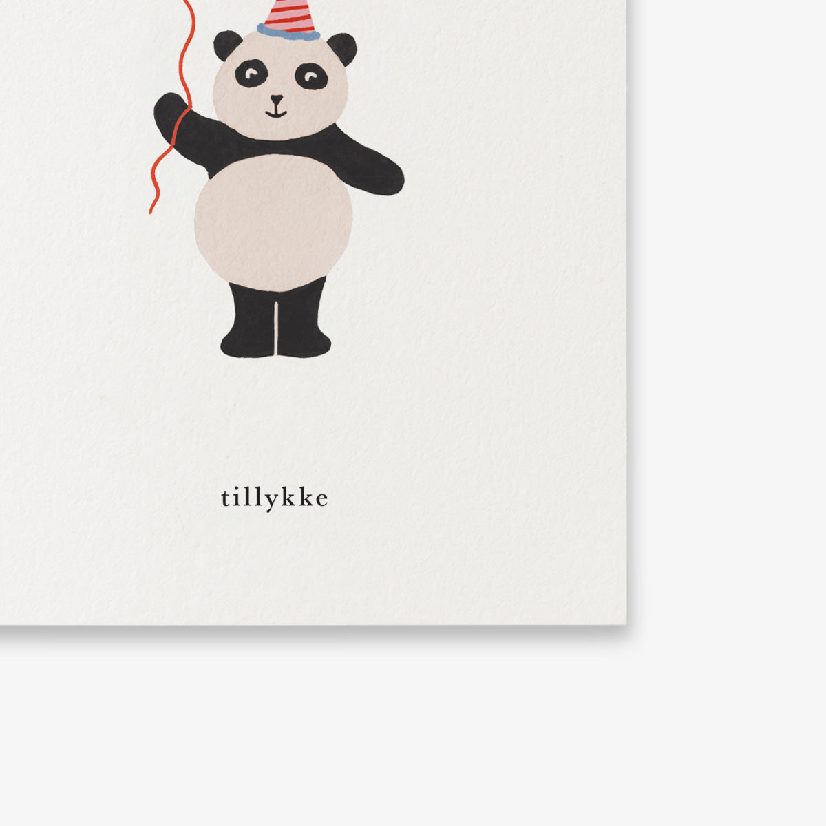 SMALL GREETING CARD // PANDA (DANISH)