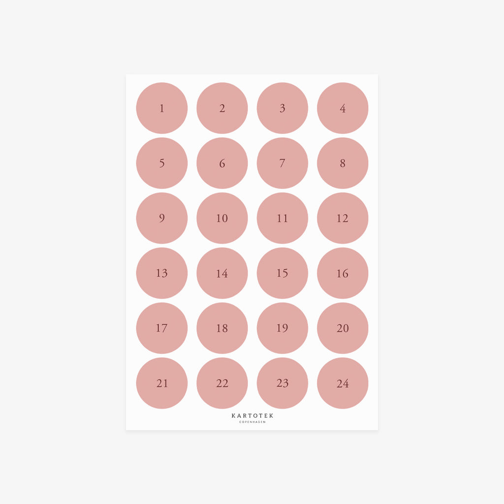 STICKERS // ADVENT NUMBERS 1-24