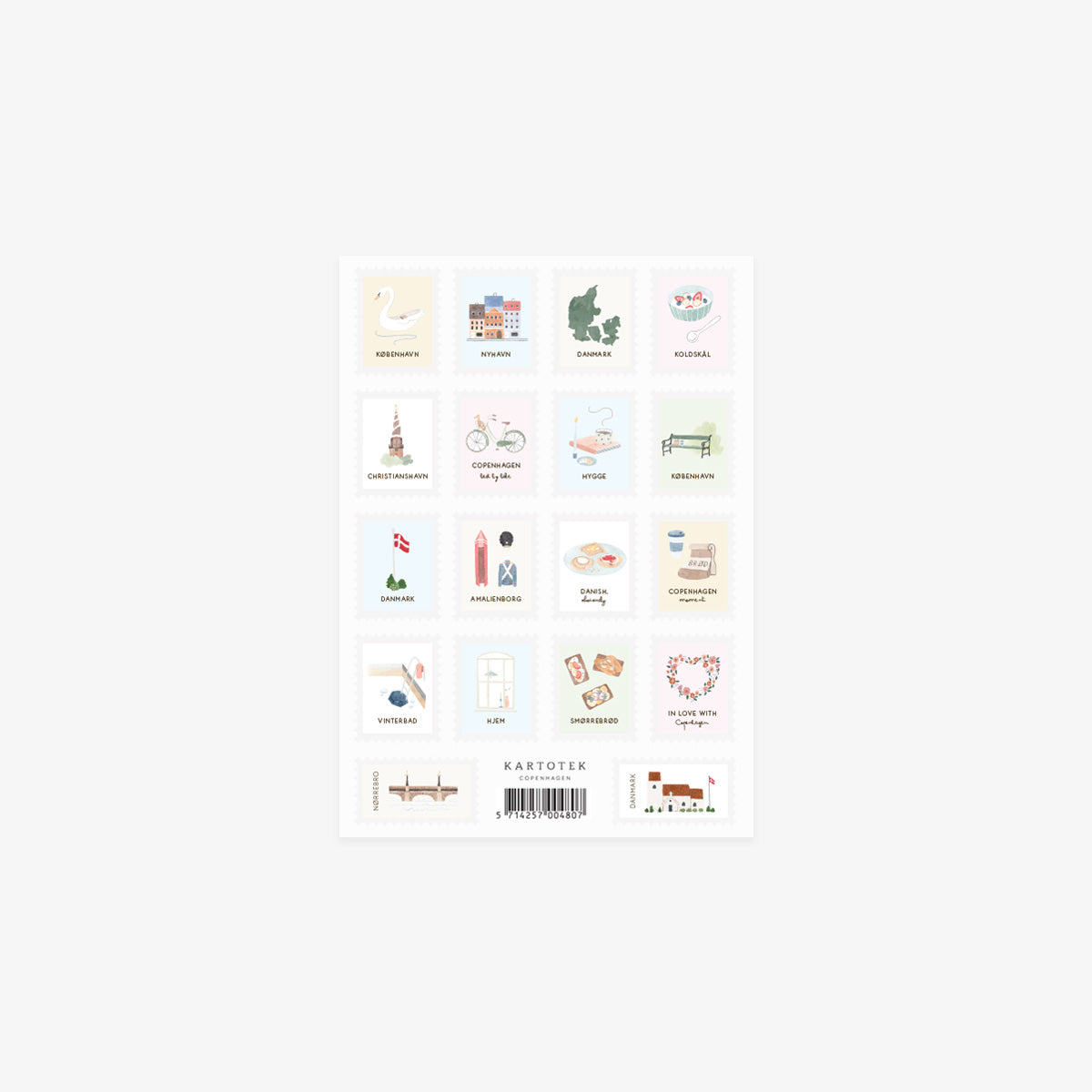 STICKERS // DANISH STAMPS