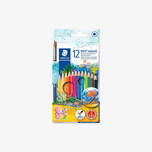 A 12-piece Staedtler aquarell watercolor pencil set 