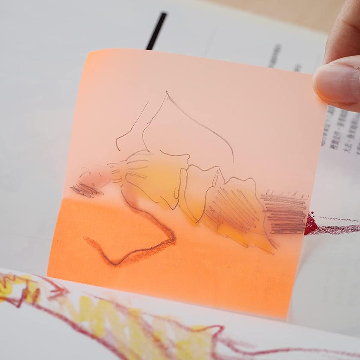 STICKY NOTES // SEMI-TRANSPARENT ORANGE