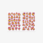 Cartoon-style alphabet letters on a white background