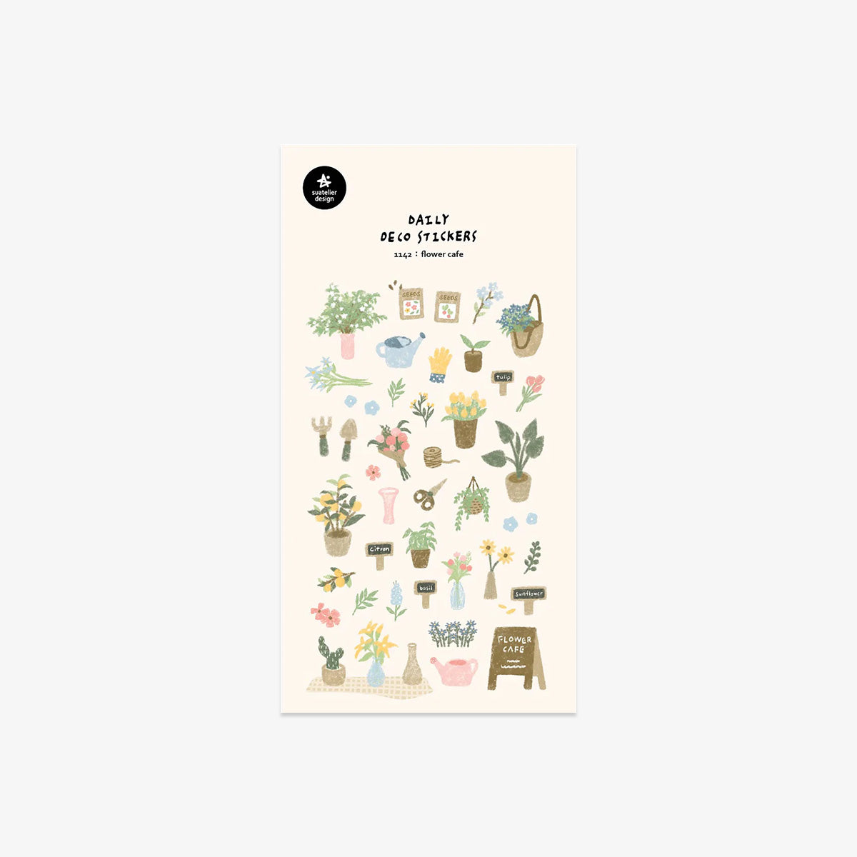 flower inspired small stickers 