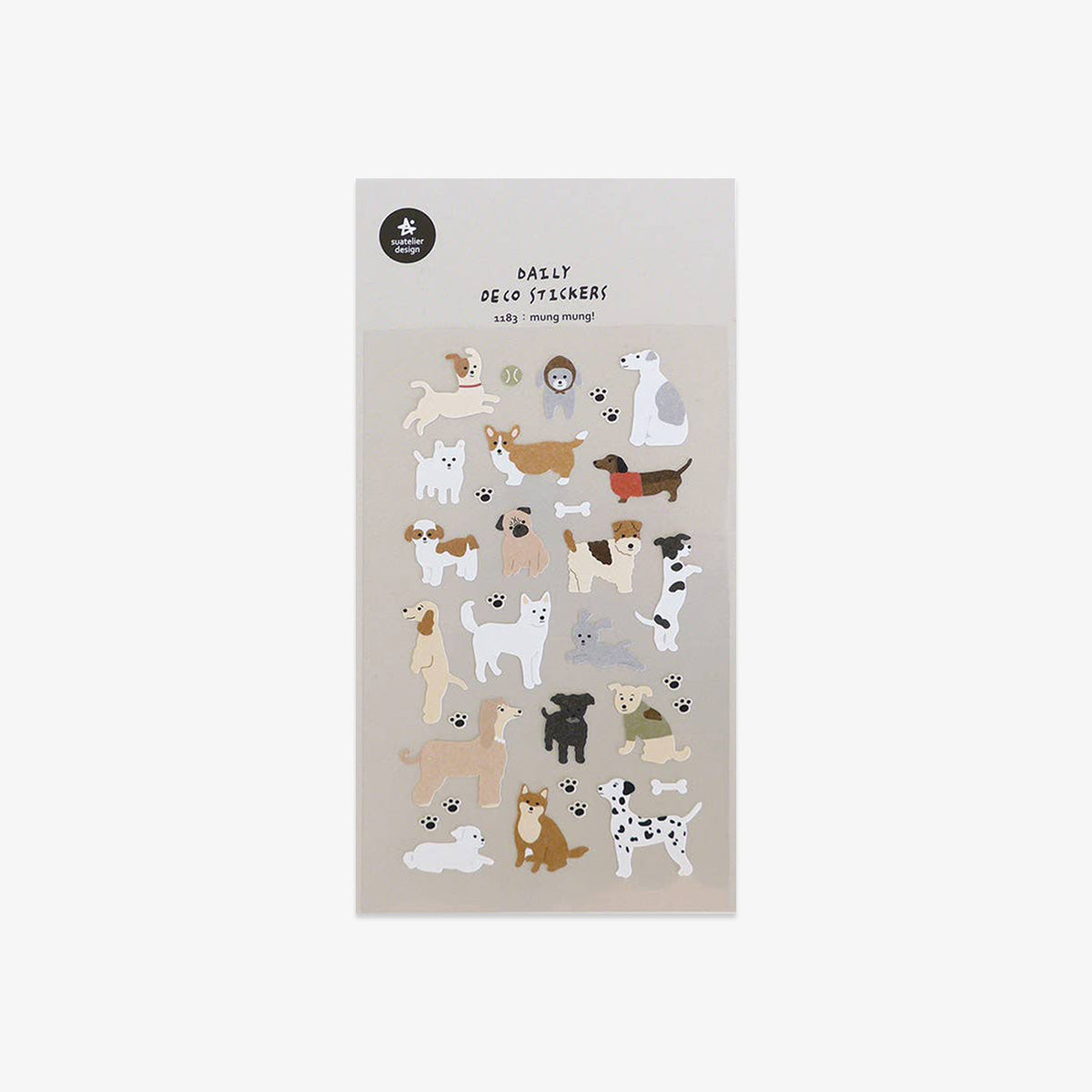 cute sticker sheet with small dog stickers