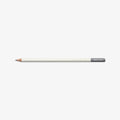 White pencil with grey tip on a white background