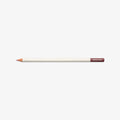 White pencil with brown tip on a white background