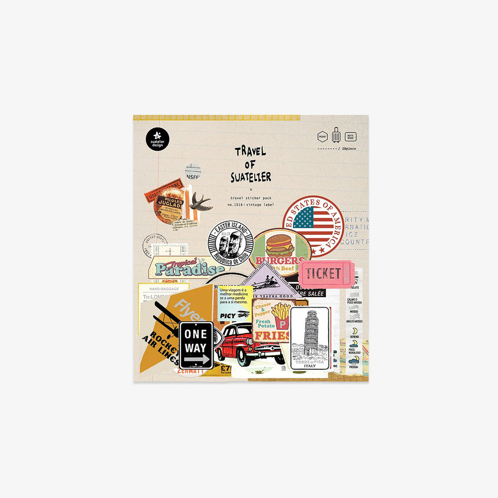 STICKERS SET // VINTAGE TRAVEL LABELS