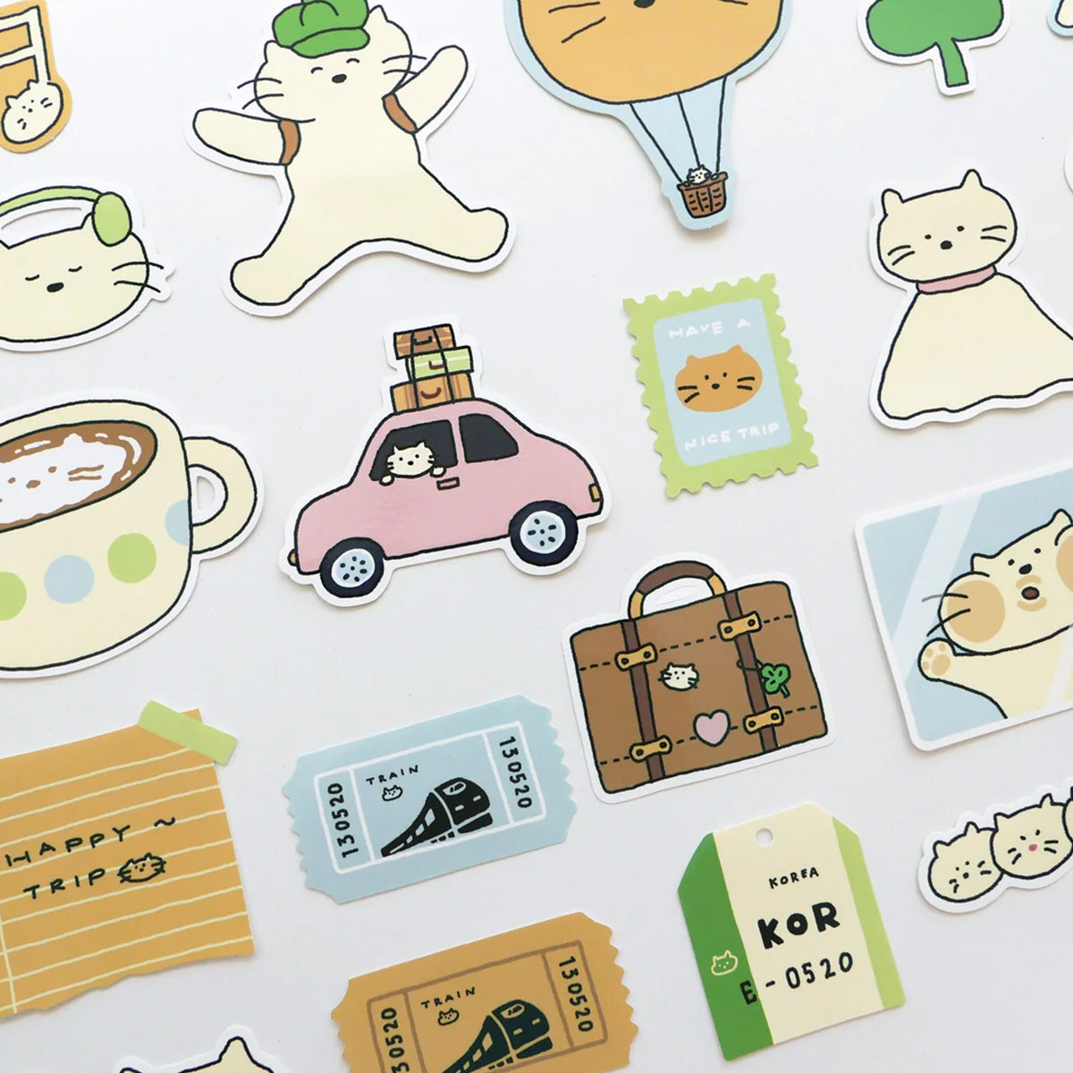 STICKERS SET // CAT'S HAPPY TRIP