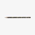 Pencil with a decorative black and gold design