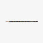 Pencil with a decorative black and gold design