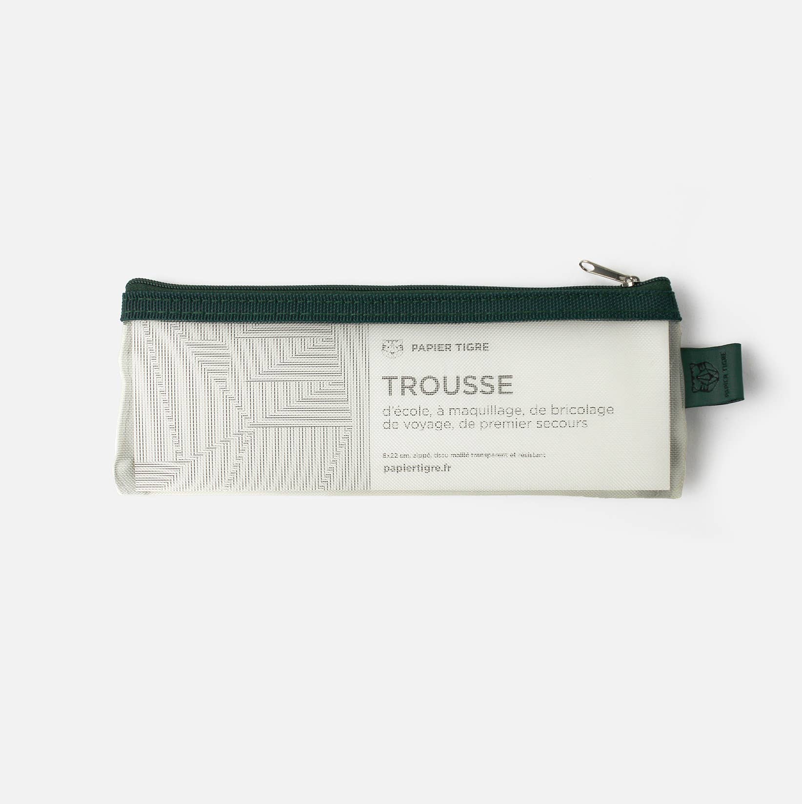 MESH PENCIL CASE // INDIGO & RED