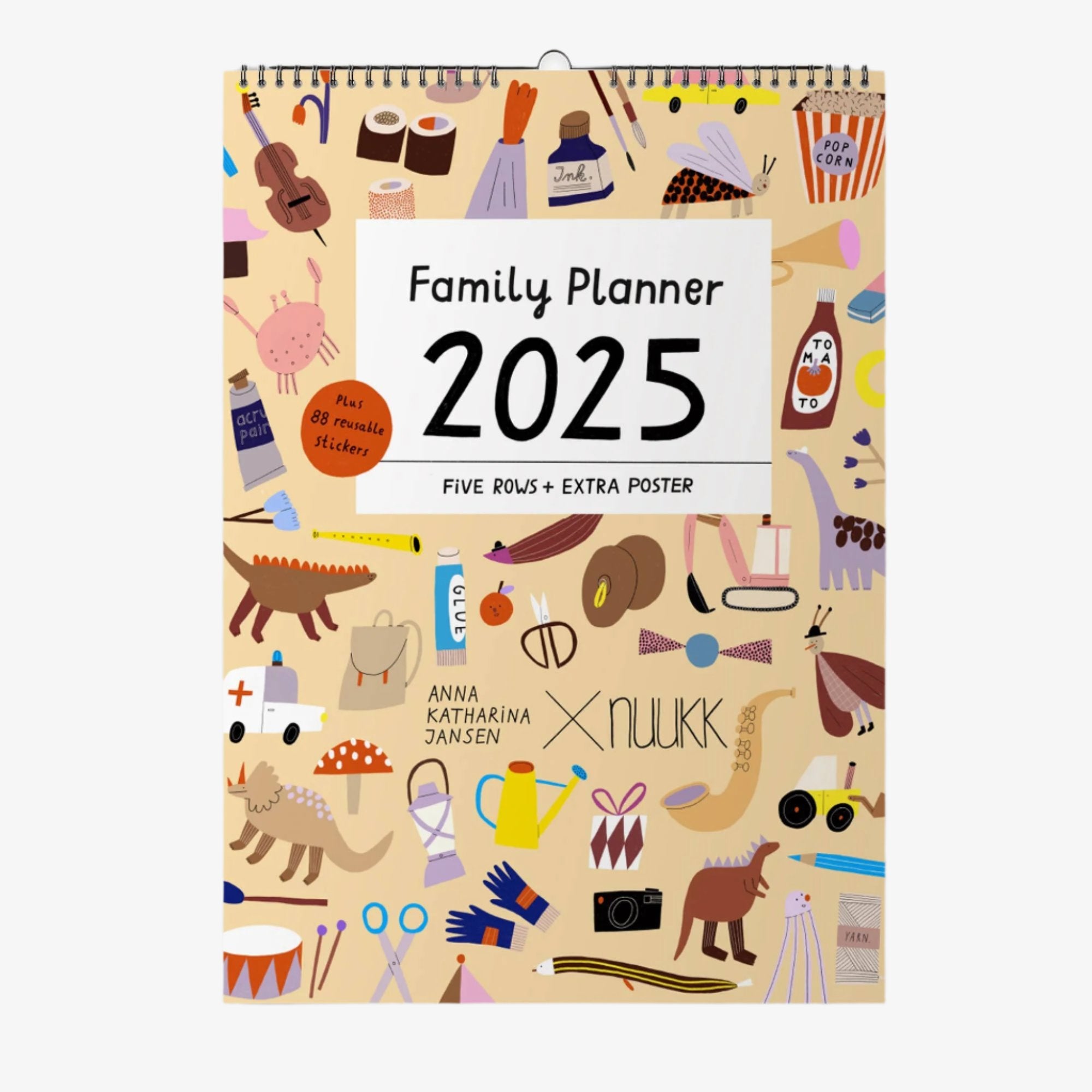 2025 FAMILY WALL CALENDAR (INCL. POSTER & STICKERS)