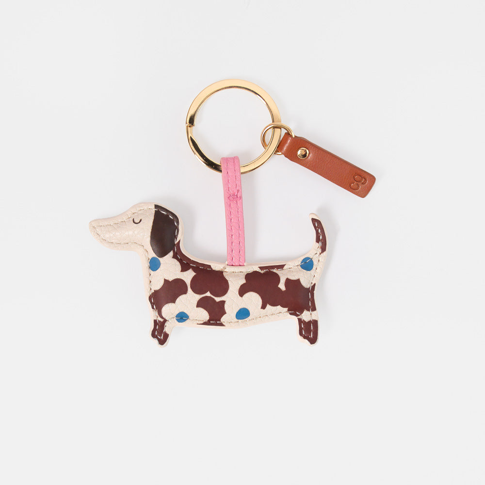 KEY RING // FLORAL SAUSAGE DOG