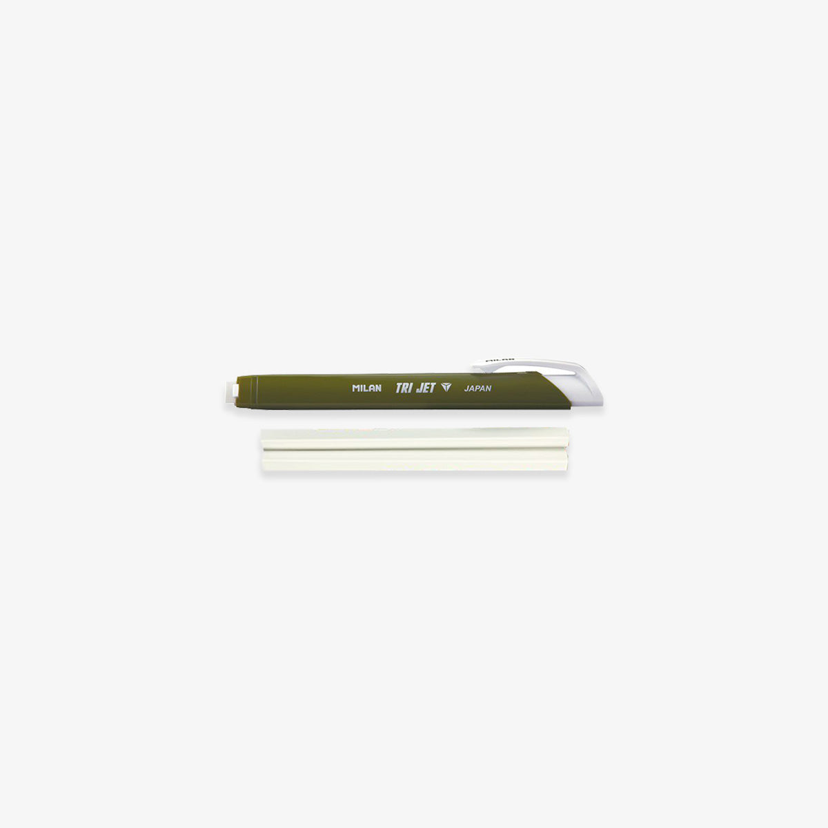 TRI JET ERASER HOLDER W. REFILLS // OLIVE