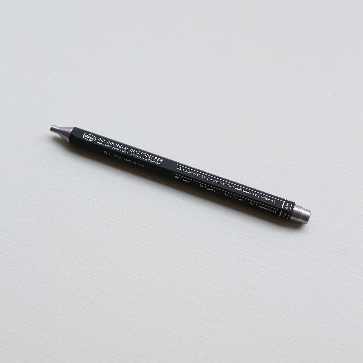 DAYS GEL METAL BALLPOINT PEN 0.5MM // BLACK