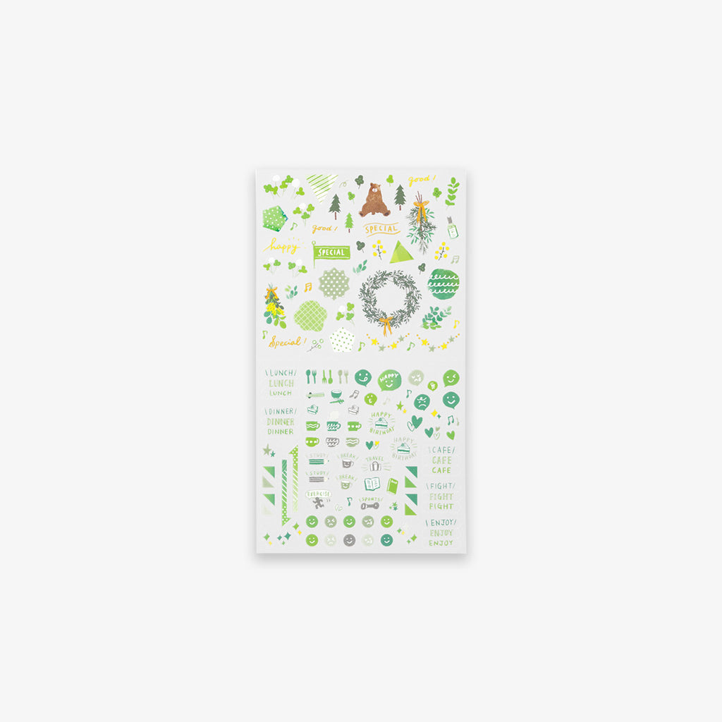 DIARY STICKERS // COLOR GREEN