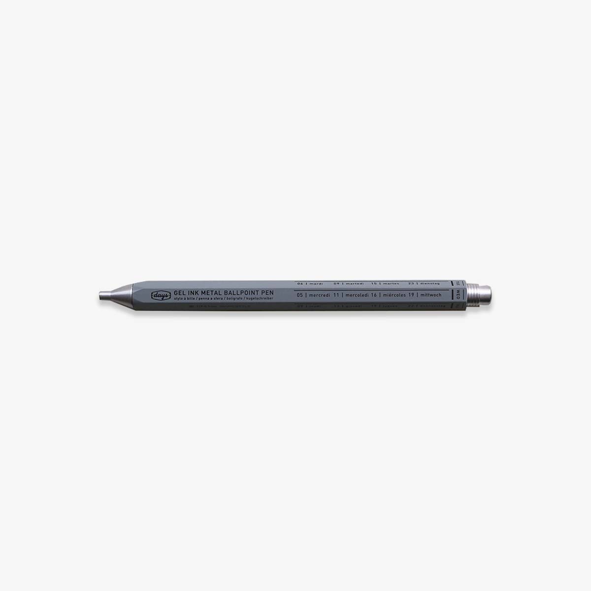 DAYS GEL METAL BALLPOINT PEN 0.5MM // GREY