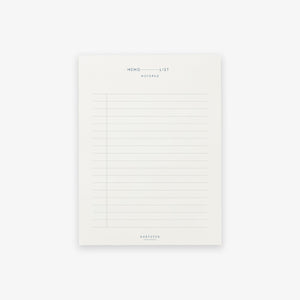 MEMO PAD // LIST