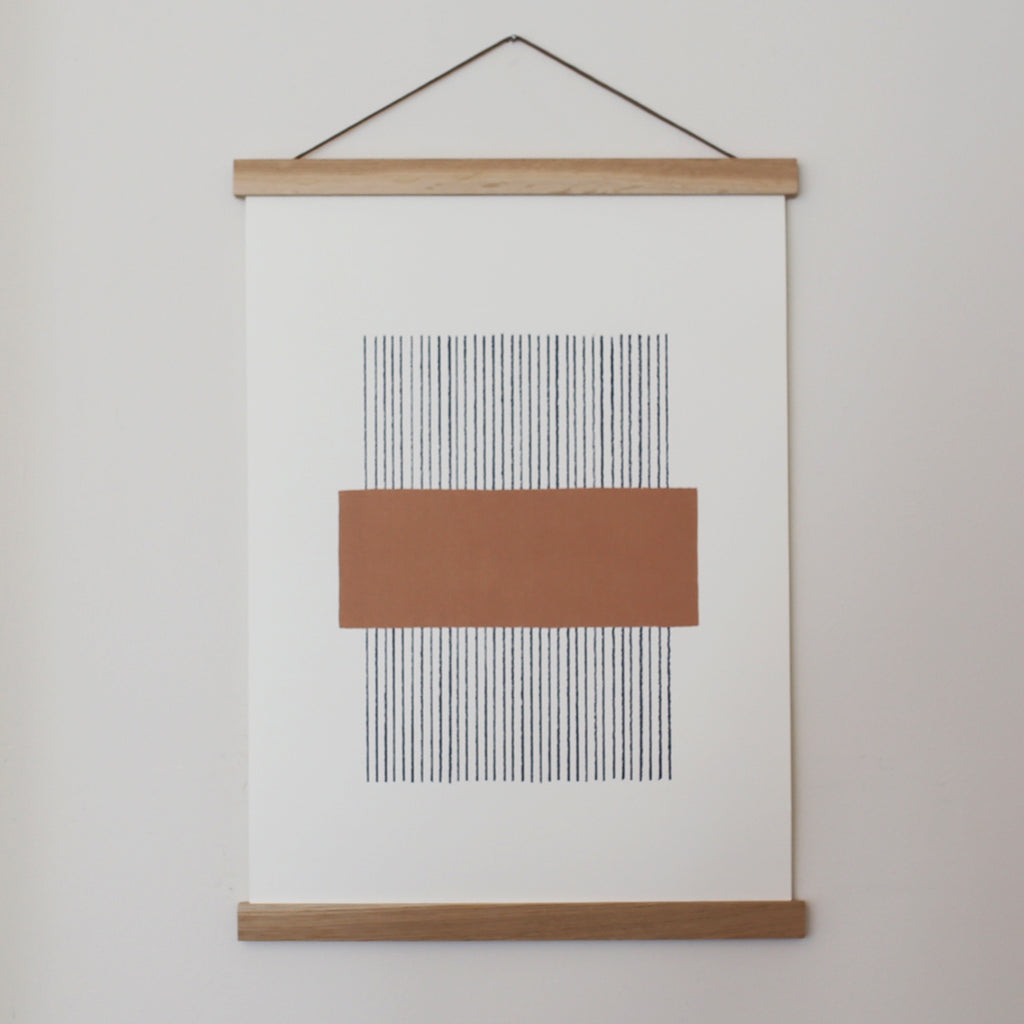 PRINT A3 LINES // OCHRE + OAK FRAME