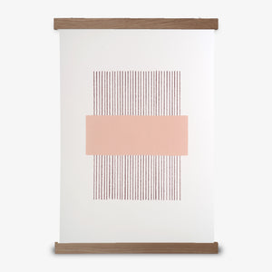 A3 PLAKAT LINES // BLUSH + EGETRÆSRAMME