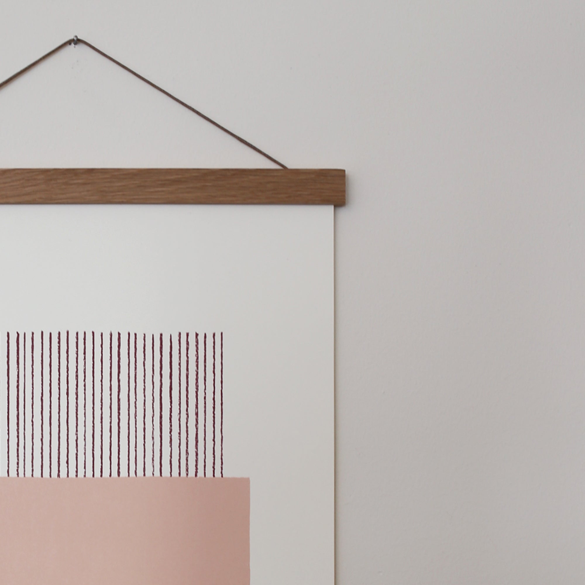A3 PLAKAT LINES // BLUSH + EGETRÆSRAMME