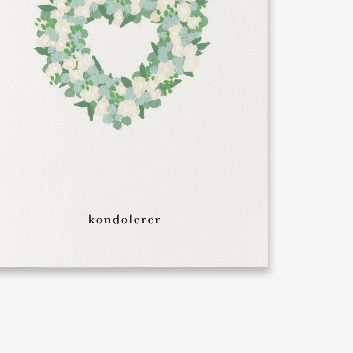 SMALL GREETING CARD // BLOMSTERHJERTE (DANISH)