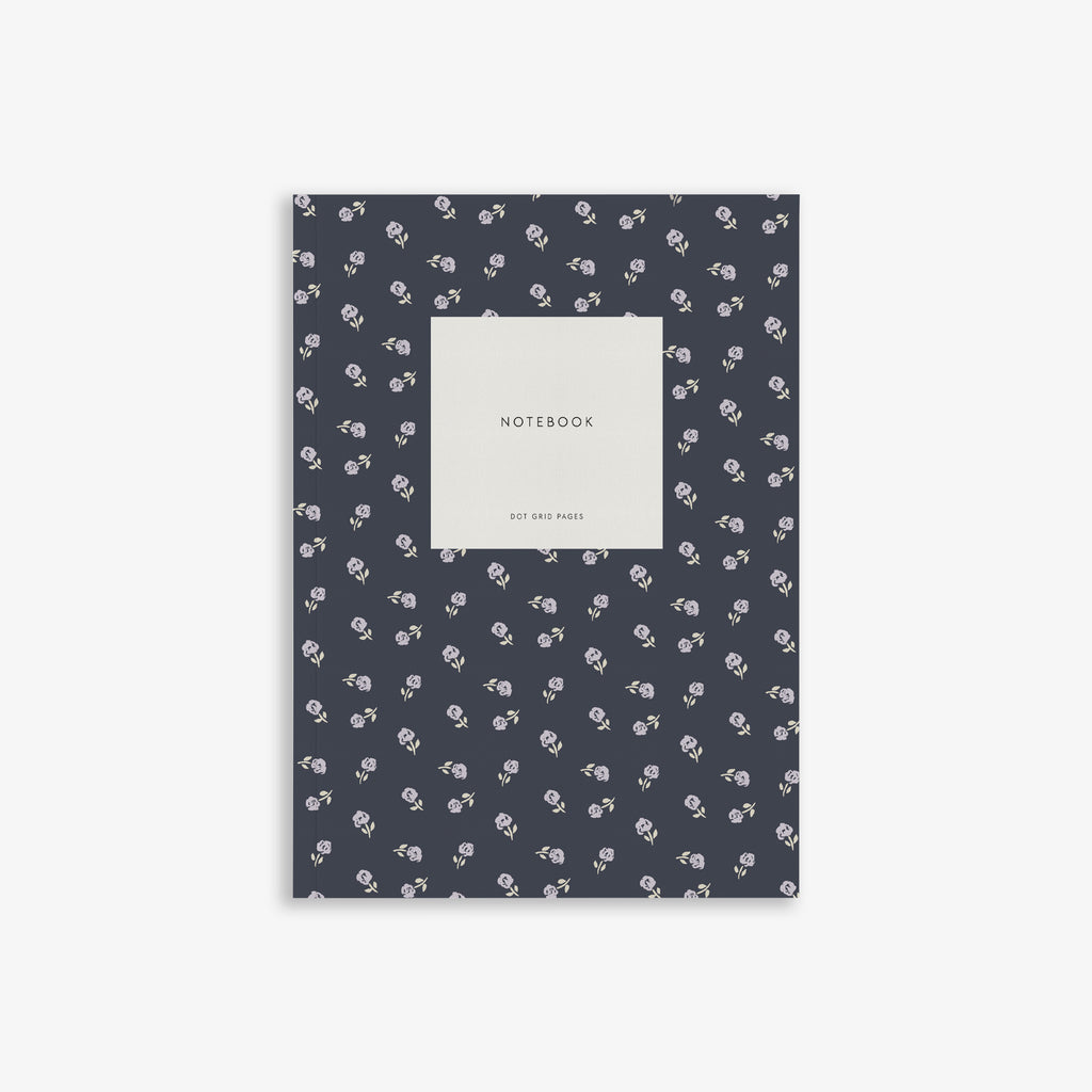 SMALL NOTEBOOK A5 // SMALL FLOWER NAVY