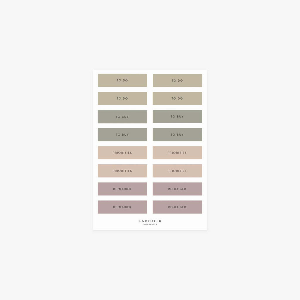 RECTANGLES STICKERS // GET ORGANIZED